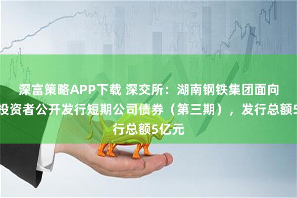 深富策略APP下载 深交所：湖南钢铁集团面向专业投资者公开发行短期公司债券（第三期），发行总额5亿元