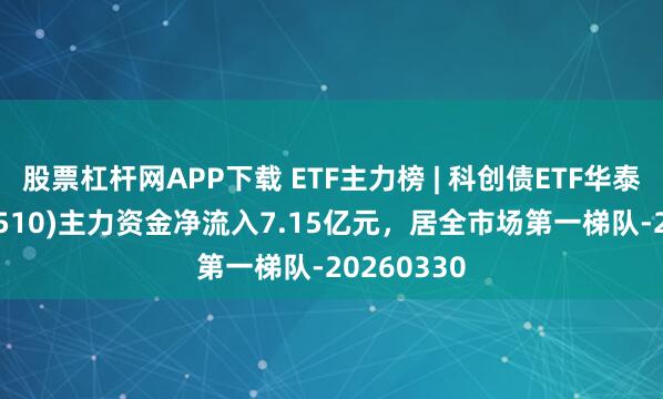 股票杠杆网APP下载 ETF主力榜 | 科创债ETF华泰柏瑞(551510)主力资金净流入7.15亿元，居全市场第一梯队-20260330